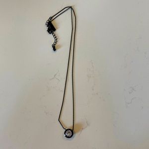 White House Black Market Black Single Rhinestone Necklace